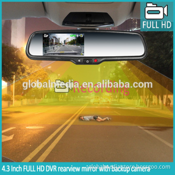 auto dimming car DVR mirror with full hd recording with Gps tracker car rear view mirror monitor for any cars